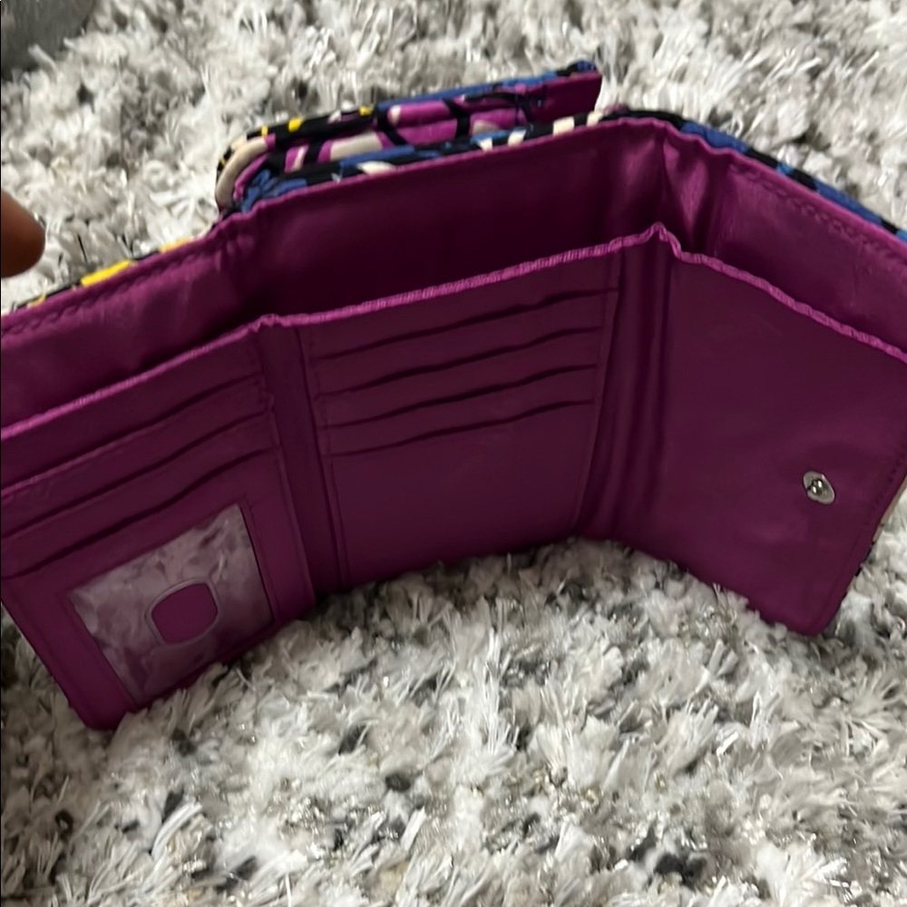 Floral Blue and Pink Women's Clutch - Picture 3 of 10
